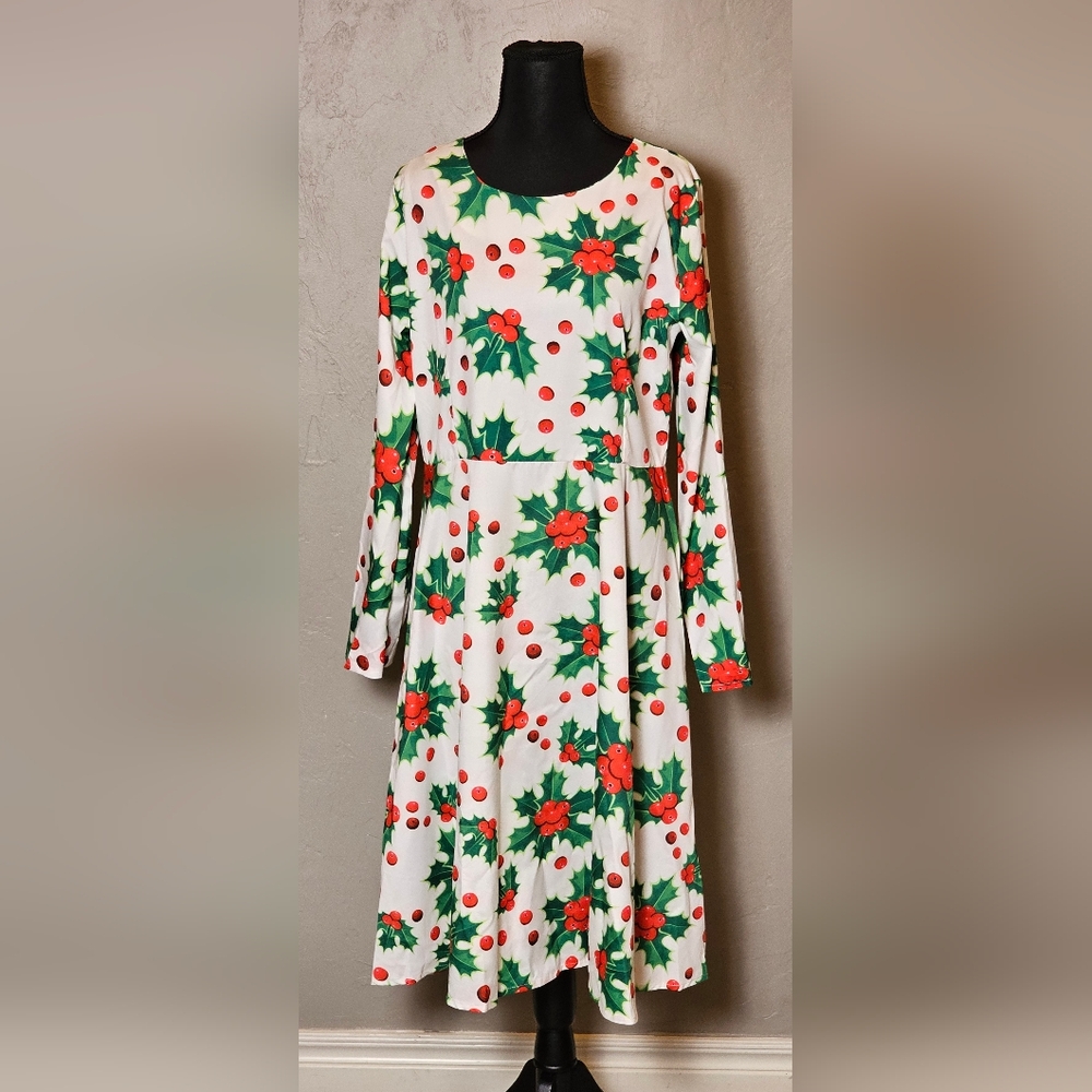 🎄Holiday Dress🎄🕊 Holly in Vintage Fit Style 《XL》Swing Dress ○● NWOT ●○